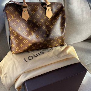 Authentic LV Speedy 30 Monogram Womens Handbag - Gently Used - Authentic LV Box
